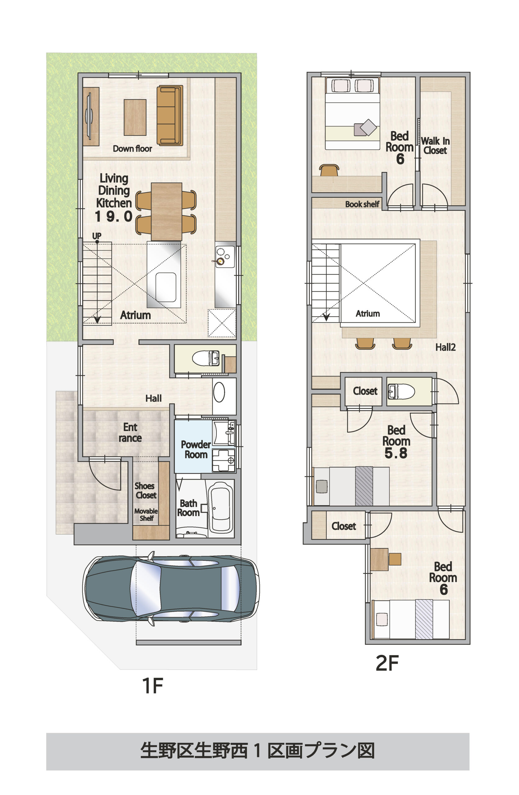 生野区生野西4丁目1区画プラン図