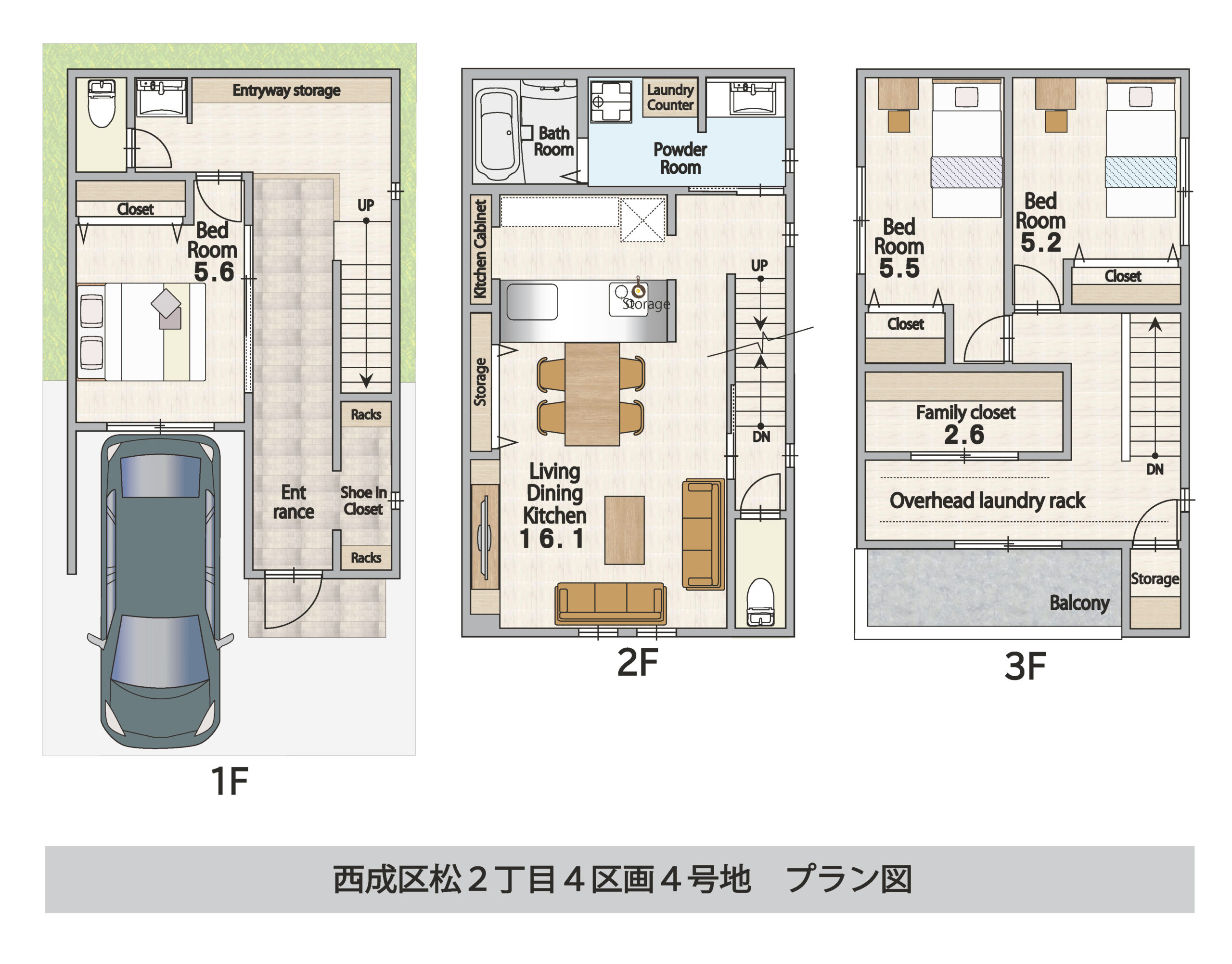 松２丁目４区画４号地プラン図